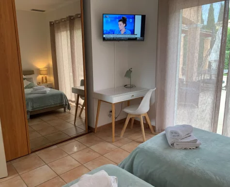 Each bedroom is air-conditioned, secured with roller shutters, and has a large storage closet.